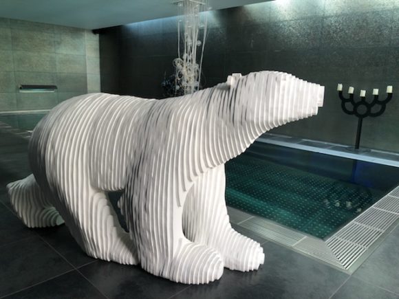 Michel Audiard sculpteur chalet ours blanc